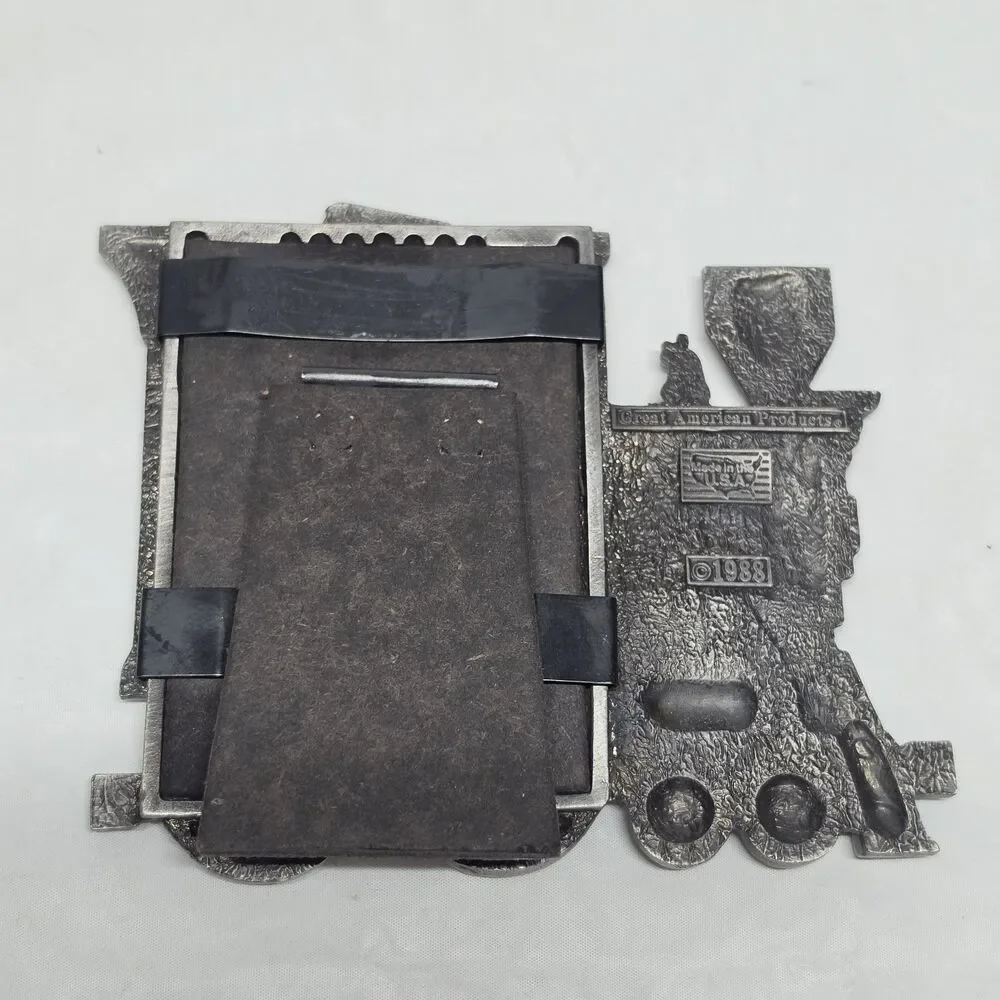 Vintage 1988 Great American Products Pewter Picture Frame Locomotive Train USA